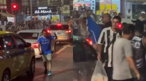 Complejo momento del hincha azul.