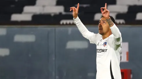 Javier Correa celebrando su gol ante Bucaramanga.