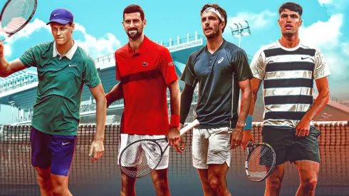 Sinner, Djokovic, Musetti y Alcaraz