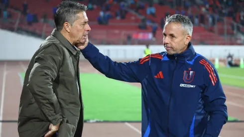 Héctor Almandoz y Gustavo Álvarez en el Estadio Nacional.