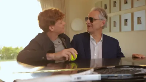 Jannik Sinner y Andrea Bocelli