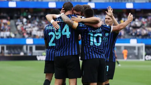Los jugadores de Inter de Milán festejan uno de los goles contra River Plate, en la fecha 3 del Mundial de Clubes.