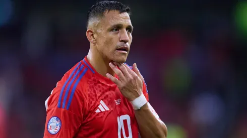 Alexis Sánchez en acción por la Roja en la Copa América 2024.