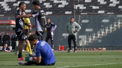 Salomón Rodríguez celebra con Daniel Gutiérrez.