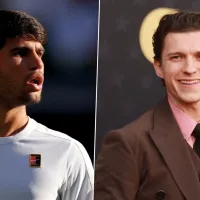 Alcaraz se cruzó con Tom Holland en Wimbledon y lo sorprendió con una inesperada propuesta