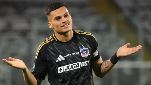 Lucas Cepeda celebra su gol ante Racing Club.