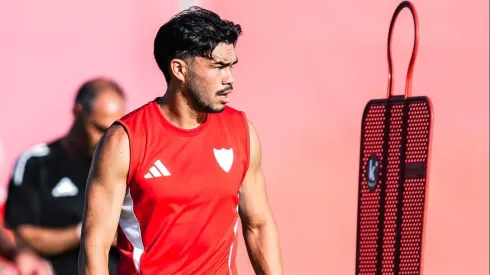 Gabriel Suazo entrenando en su nuevo equipo.