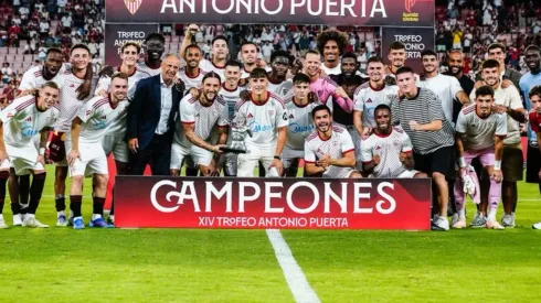 Gabriel Suazo festejó en Sevilla