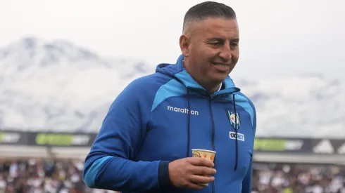 Jaime García en el estadio Monumental.