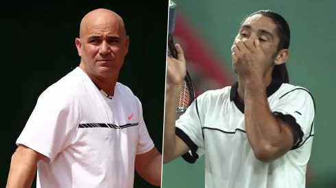 André Agassi y Marcelo Ríos