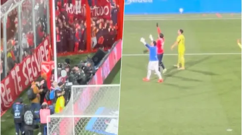 El video muestra claramente una invasión a la cancha para detener el partido.
