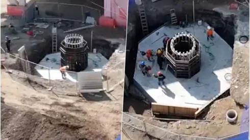 Un dron de TVN muestra los trabajos en Santa Laura.