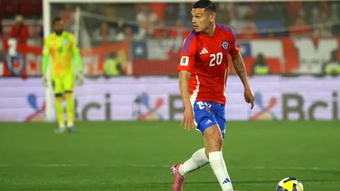 Lucas Cepeda en el partido ante Uruguay.