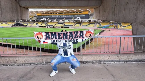 Los hinchas de Alianza de Lima en el estadio en Coquimbo.