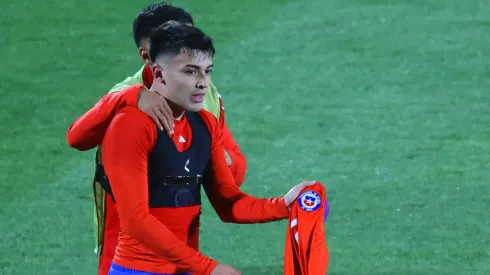 Garguez celebró el 2-1 de La Roja ante Nueva Zelanda.
