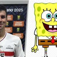 Hinchas de Sao Paulo están felices con Gonzalo Tapia tras su gol y les recuerda a Bob Esponja