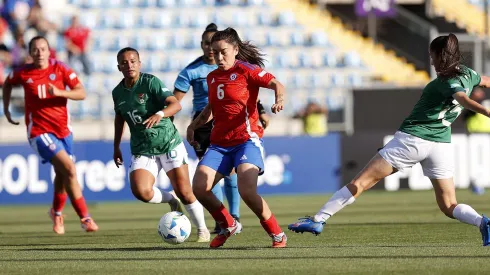 Chile celebra tras el duelo con Bolivia.