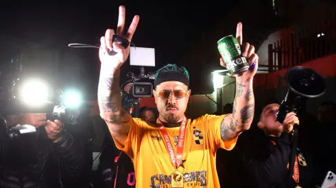 Mono Sánchez festejando el título de Coquimbo