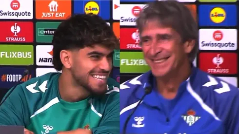 Ez Abde y Manuel Pellegrini ofrecieron una distendida conferencia de prensa.