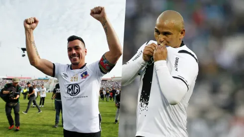 Ambos íconos con sus goles en Colo Colo.