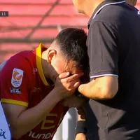 El llanto desconsolado de Pablo Aránguiz tras abandonar en el partido de Unión Española