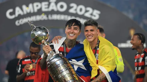 Pulgar y Carrascal celebrando el título del Brasileirao.