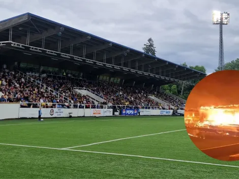 FOTOS: Incendio arrasa con estadio europeo de club recién descendido