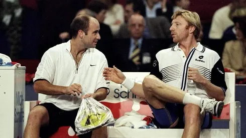 Andre Agassi y Boris Becker en 1998.