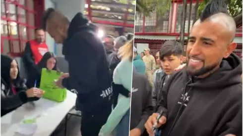 Arturo Vidal votó en San Joaquín en las elecciones presidenciales.