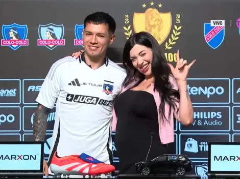Pareja del nuevo refuerzo de Colo Colo festeja su arribo en conferencia