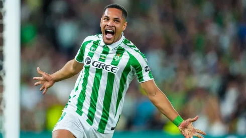 Vitor Roque comemorando o primeiro golo pelo Bétis. Foto: Imago