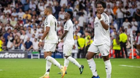 Endrick comemora golo pelo Real Madrid. Foto: Imago