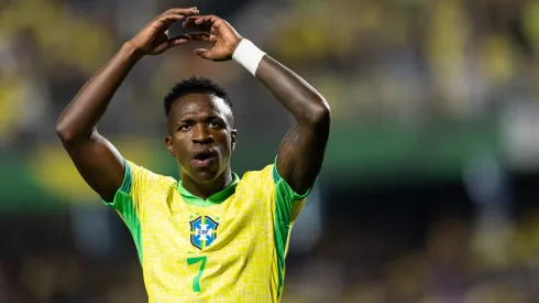 Vinícius Jr., do Real Madrid, a defender a seleção brasileira. Foto: Imago