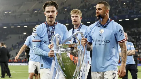 Grealish, De Bruyne e Walker, do Manchester City. Foto: Imago