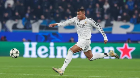 Kylian Mbappé em ação com a camisola do Real Madrid. Foto: Imago