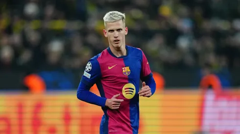 Dani Olmo pode sair do Barcelona se não tiver registo em La Liga. Foto: Imago
