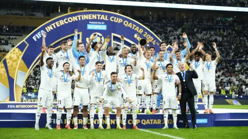Real Madrid celebra a conquista da Taça Intercontinental. Foto: Imago