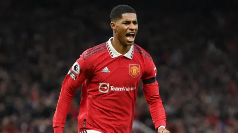 Rashford, do Manchester United, é avaliado pelo Milan. Foto: Michale Reagan/Getty Images