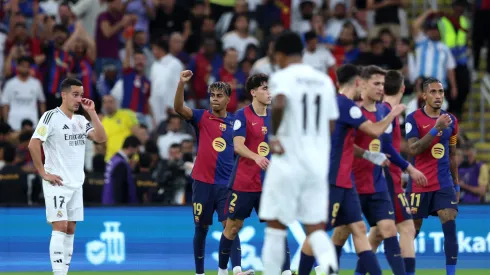 Barcelona festeja vitória contra o Real Madrid. Foto: Getty Images