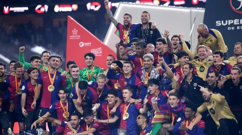 Barcelona festeja conquista da Supertaça. Foto: Getty Images