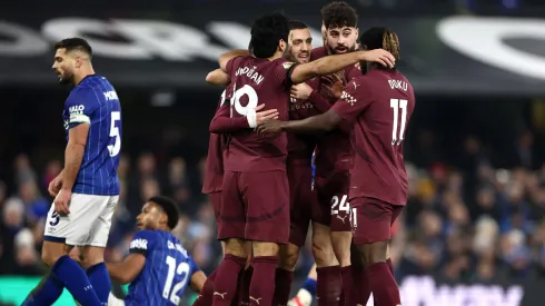 Manchester City festeja vitória frente ao Ipswich. Foto: Getty Images