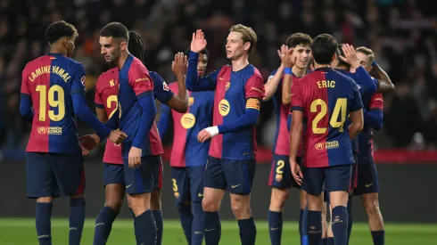 Barcelona festeja vitória contra o Valência. Foto: Getty Images