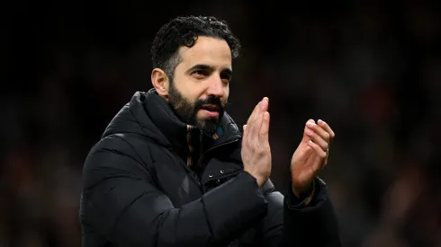 Ruben Amorim esteve na conferência de imprensa de antevisão ao Tottenham x Manchester United. Foto: Getty