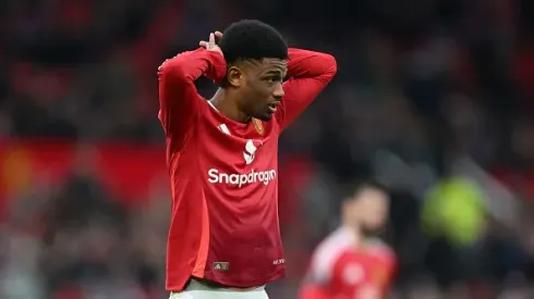Amad Diallo sofreu lesão no Manchester United. Foto: Getty Images