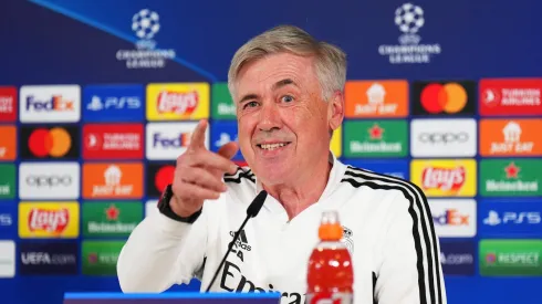 Carlo Ancelotti fala de Real Madrid x Manchester City na Champions League. Foto: Angel Martinez/Getty Images.