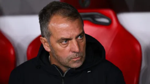 Hansi Flick na vitória do Barcelona. Foto: Getty Images