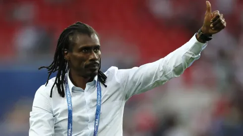 Aliou Cissé, técnico da Líbia, que enfrenta Angola. Foto: Kevin C. Cox/Getty Images.