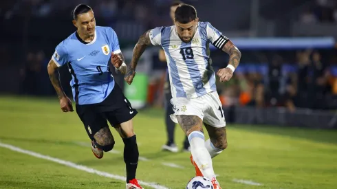 Nicolás Otamendi foi um de dois jogadores da Liga Portugal em campo, juntamente com Maxi Araújo. Foto: Getty
