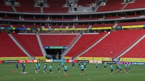 Treino do Brasil no estádio Mané Garrincha. Foto: Getty Images