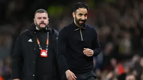Ruben Amorim após Manchester United x Lyon na Europa League. Foto: Getty Images